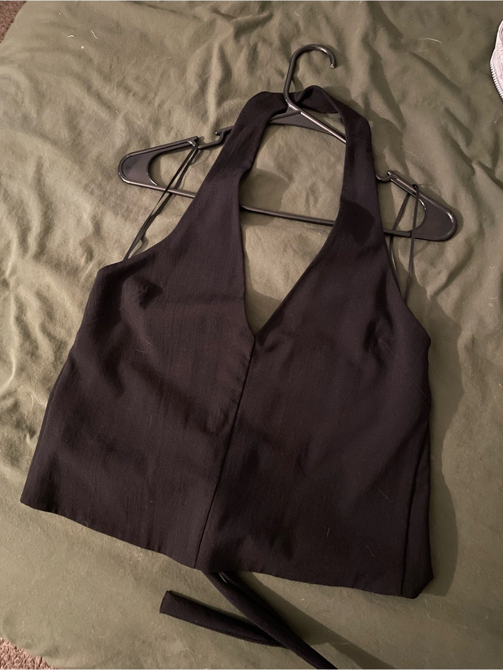 Zara Black Halter Crop Top